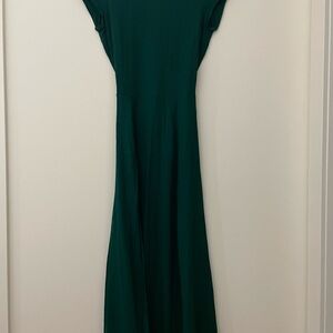 Reformation Gavin Backless Maxi Dress Emerald Green